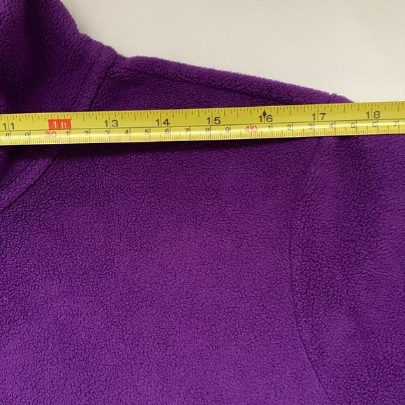 Lands’End Fleece Stand Collar Clips Purple Sweater Size XLT/ 18-20 - Picture 5 of 9